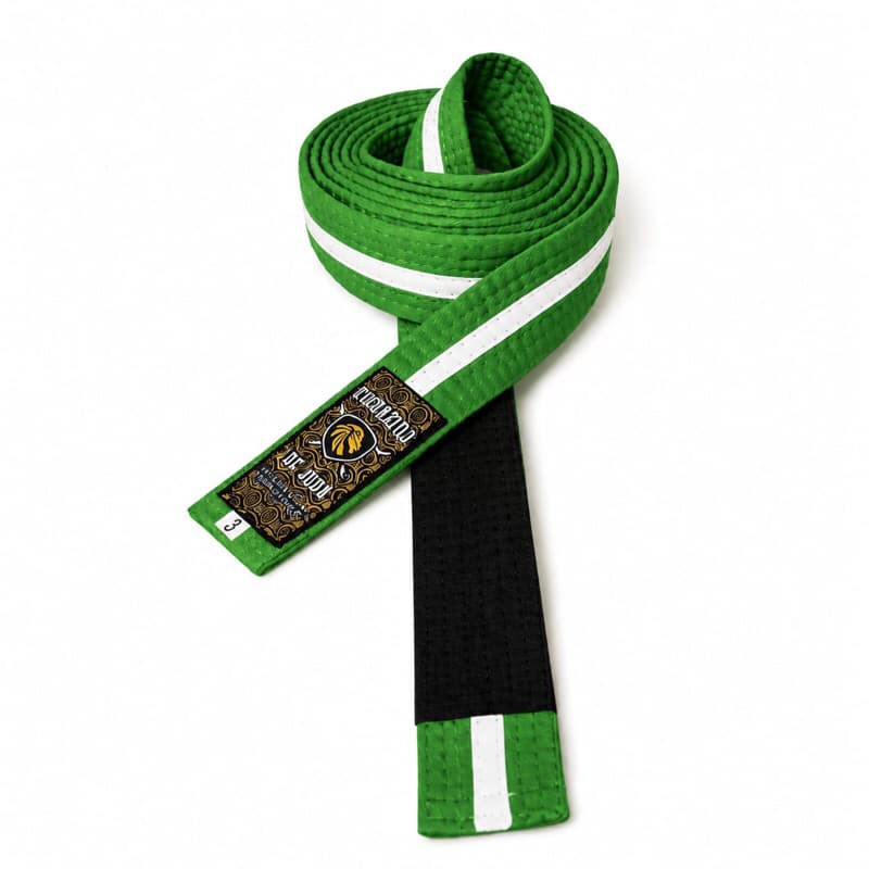 faixa de jiu-jitsu verde/branca  infantil