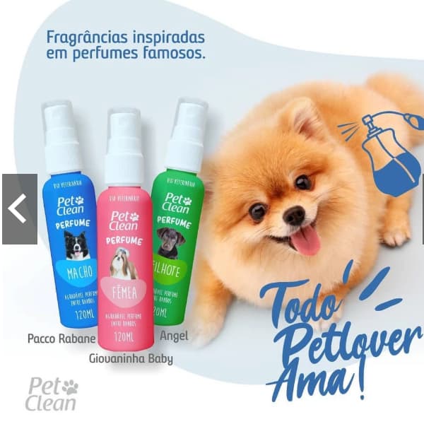 Perfume Pet Clean 120ml - Fragrância Agradável e Seguro para Pets