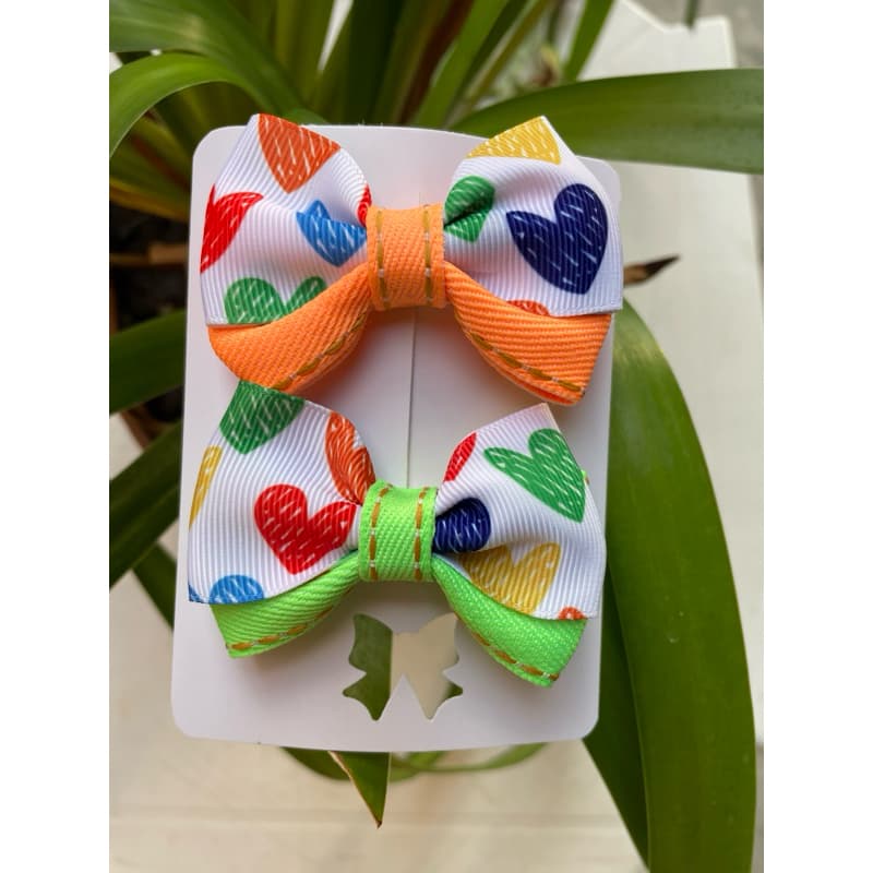 Kit de laços | Laço colorido | Laço neon | Laço infantil | Enfeite de cabelo infantil menina