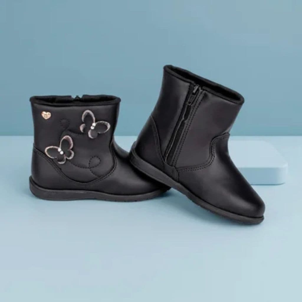 Bota Kidy Soft Borboleta Preta