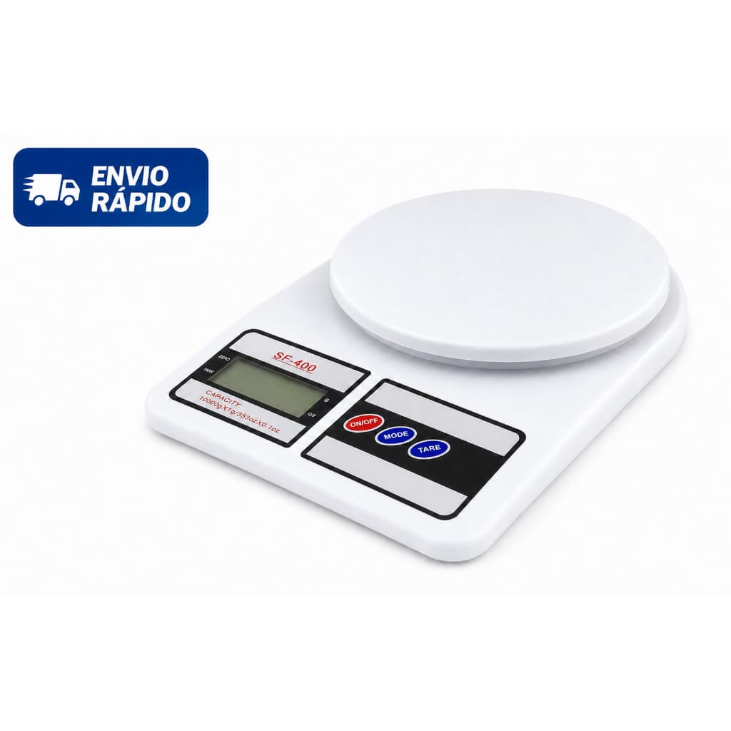 Balança Digital Cozinha 10Kg Alta Precisão 1g LCD Função Tara Com Pilhas Inclusas