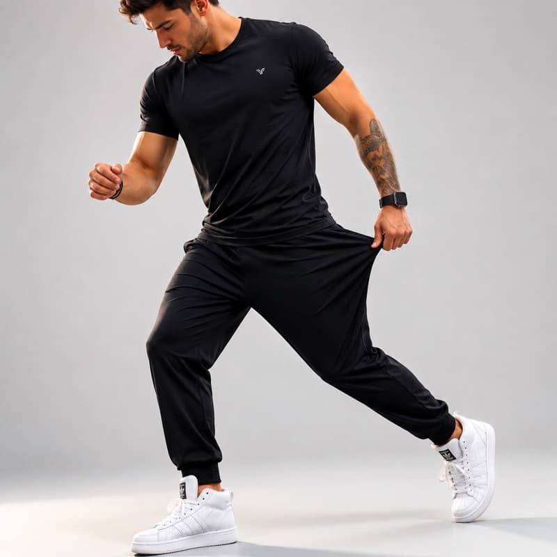 Calça Masculina Jogger Com Elastano Academia Esportiva Fitness Slim Dry Fit Leve Praticar Esportes