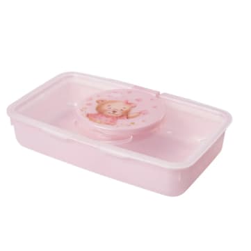 Porta Lenço Umedecido Com Vedação Lúdico Bear Rosa ou Azul
