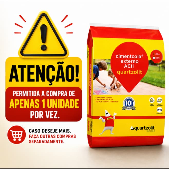 Argamassa Cimentcola Ac2 Cinza 20kg Para Exteriores Quartzolit
