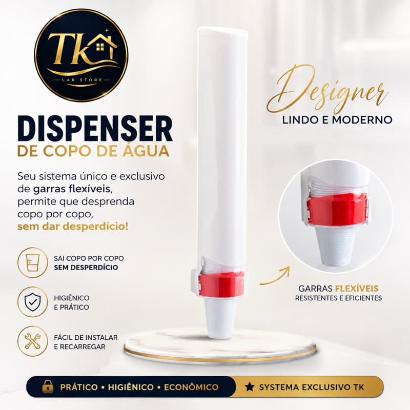 Suporte Porta Copo Descartável Água Parede Easyflex Premisse