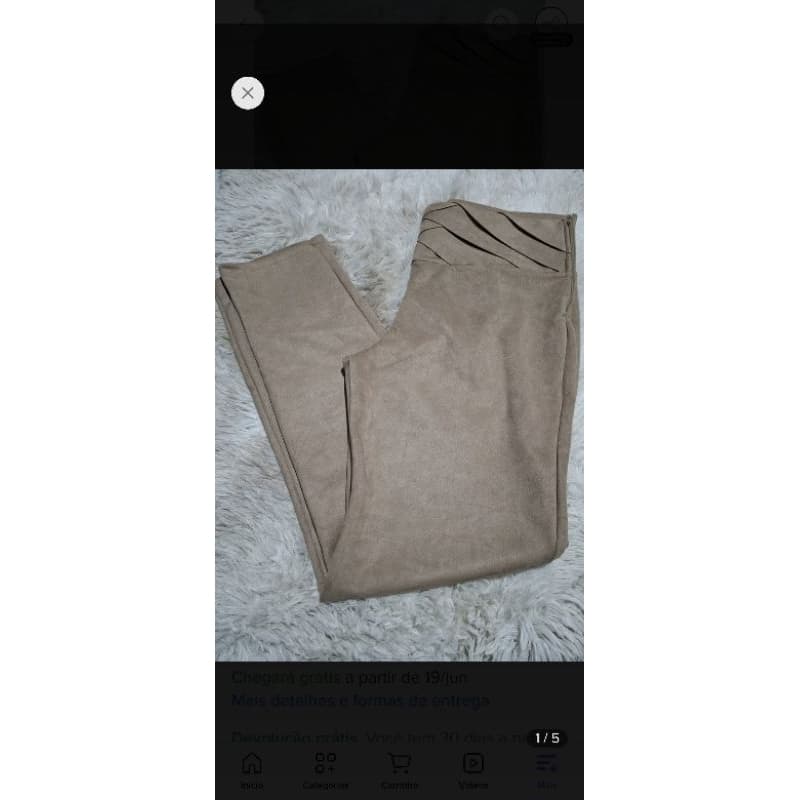Calça suede legging tamanho G