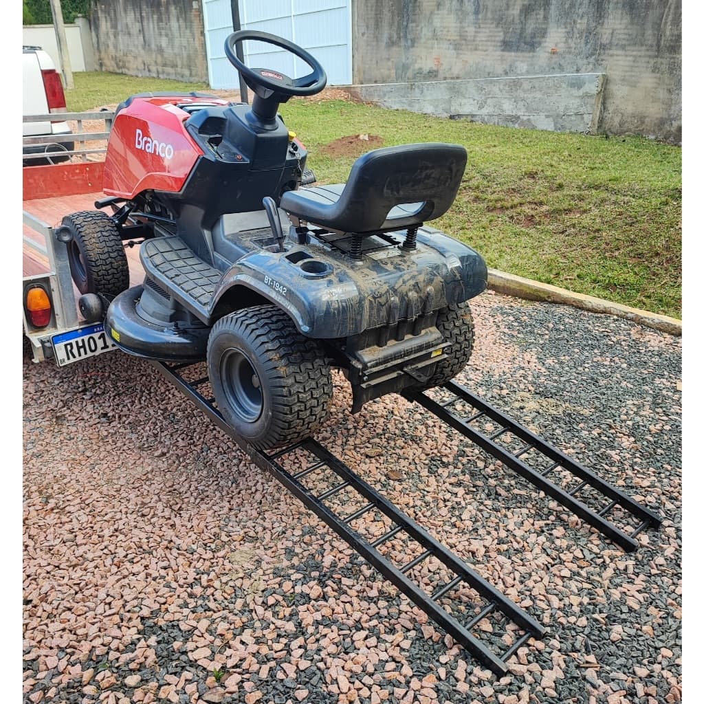 Par De Rampas Para Trator Cortador Grama Quadriciclo Moto