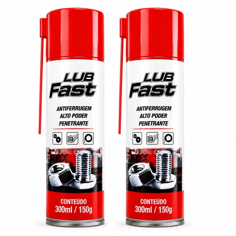 Desengripante Antiferrugem Lubfast 300ml Lubrificante Spray Multiuso
