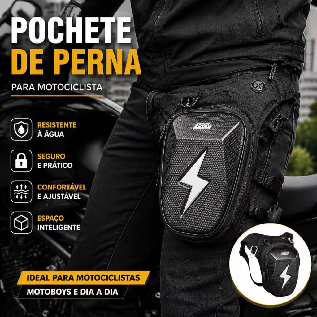 Pochete Bolsa De Perna Cintura Moto Motoboy Resistente Agua Pochete De Perna Para Motociclista