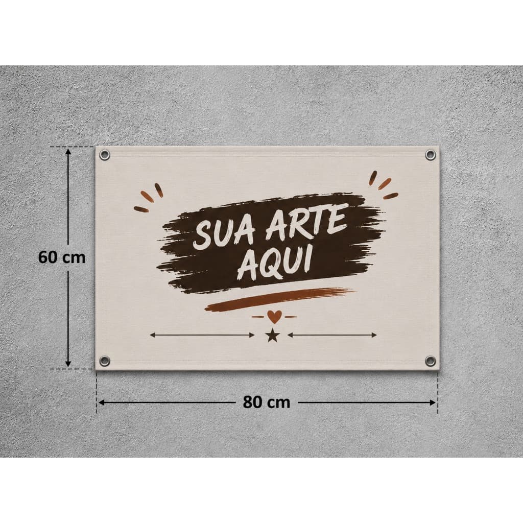 Faixa Banner Personalizada 60x80 com Ilhós