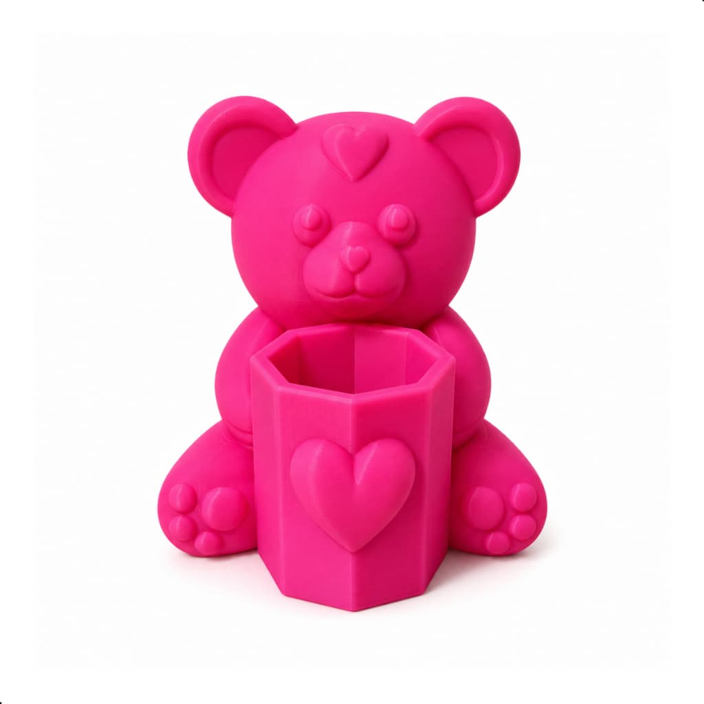 Organizador De Mesa Porta Caneta E Objetos Decoração Ursinho