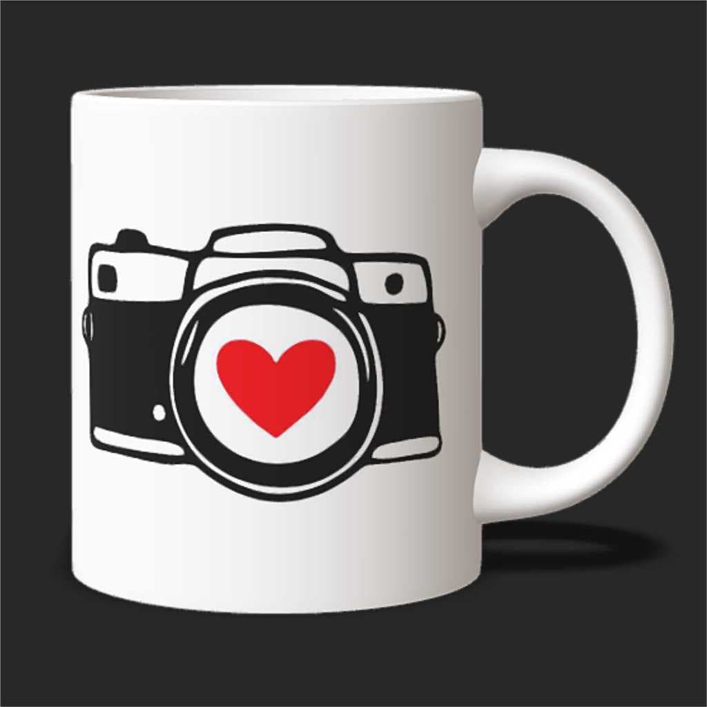 Caneca de Cerâmica Máquina Fotográfica Eu Amo Fotografia 325 ml