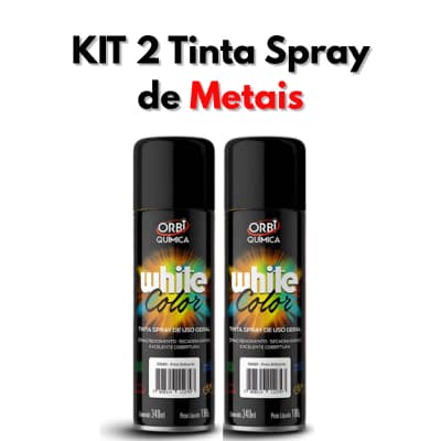 Kit 2 Tinta Spray Uso Geral Preto fosco para uso Automotivo e Artesanal P/pintar Metal Mdf Moveis