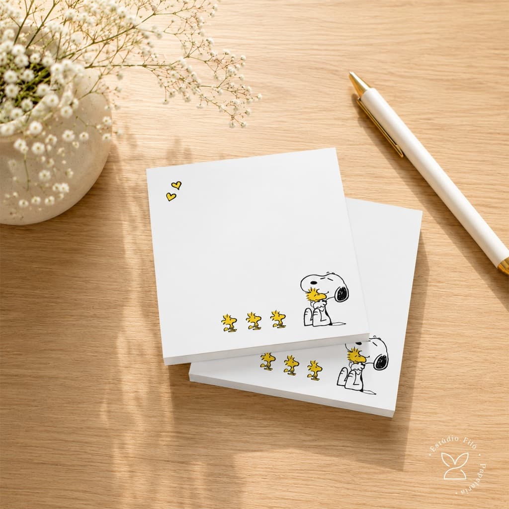 Bloco de anotações folhas destacáveis decorado Snoopy 50 folhas bloco de notas memo pad