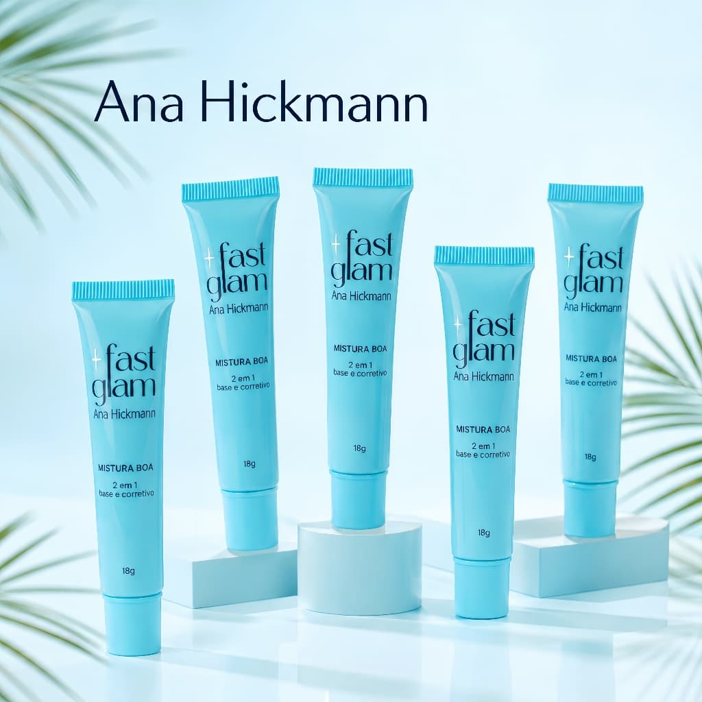 Ana Hickmann Fast Glam Mistura Boa Base e Corretivo 2 em 1 Matte 18g