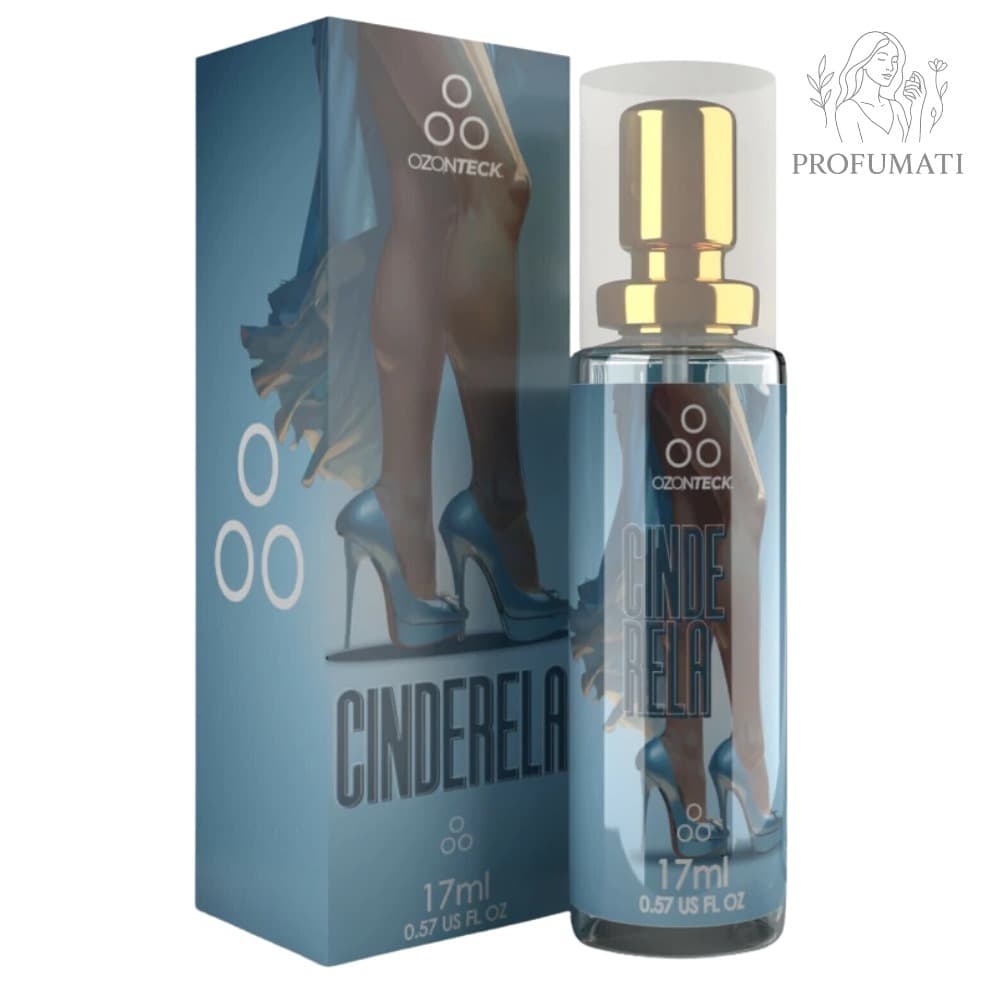 Perfume Feminino Cinderela Ozonteck 17ml | 33% Essência | Âmbar Elegante | Excelente Fixação