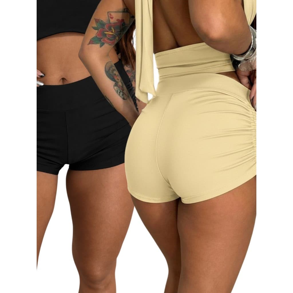 Combo 2 Shorts Fitness Academia Futvolei Leve e Básico Sem Transparecia