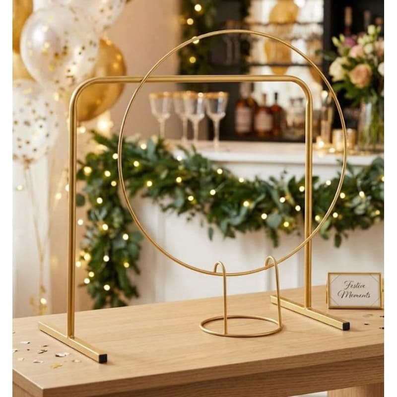 Kit Festa 1 Mini Arco 1 Painel Romano Dourado Tamanhos 50 Cm .