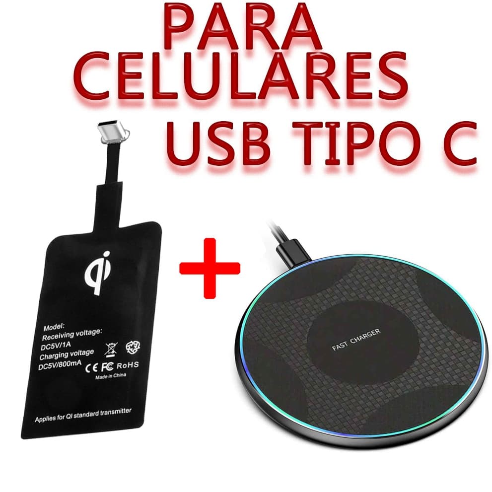 Carregador Indução 100W + Adaptador Universal Sem fio Samsung Xiaomi Suporte Base