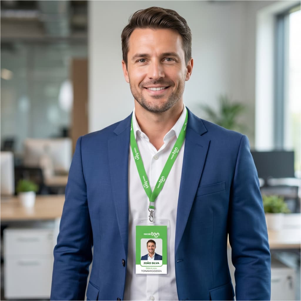 Crachá e Cordão Consultor Ton Personalizado