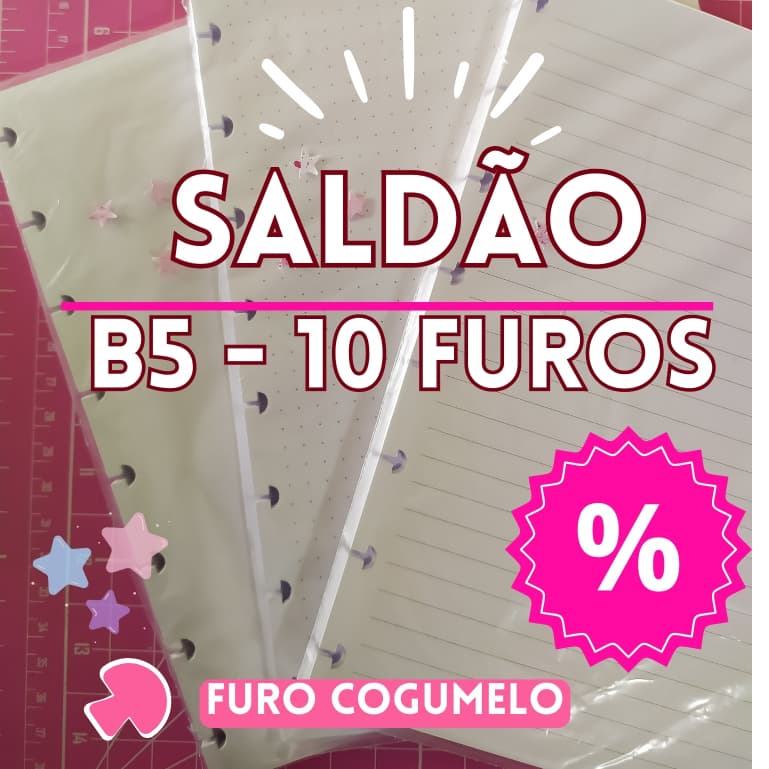 SALDÃO Refil de Folhas Caderno Inteligente b5-10furos/ Caderno de Discos - Linhas Folha Offset 90g- promoção-desconto