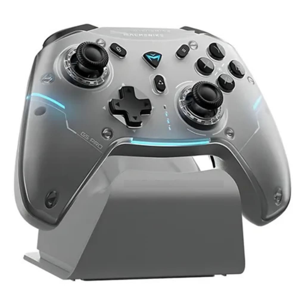 Controle Gamer G5 Pro Max SE com Dock Bluetooth Hall Effect Recarregável Alta Precisão Cinza