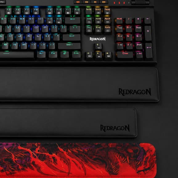 Apoio De Pulso Redragon P037 P035 Infernal Dragon Shin Wrist Rest Teclado Gamer Ergonômico teclados