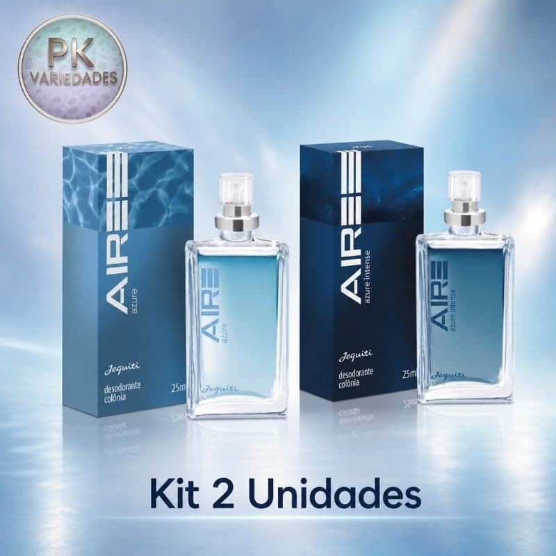 KIT 2 PERFUMES MASCULINOS AIRE AZURE JEQUITI + AIRE AZURE INTENSE 25ML CADA