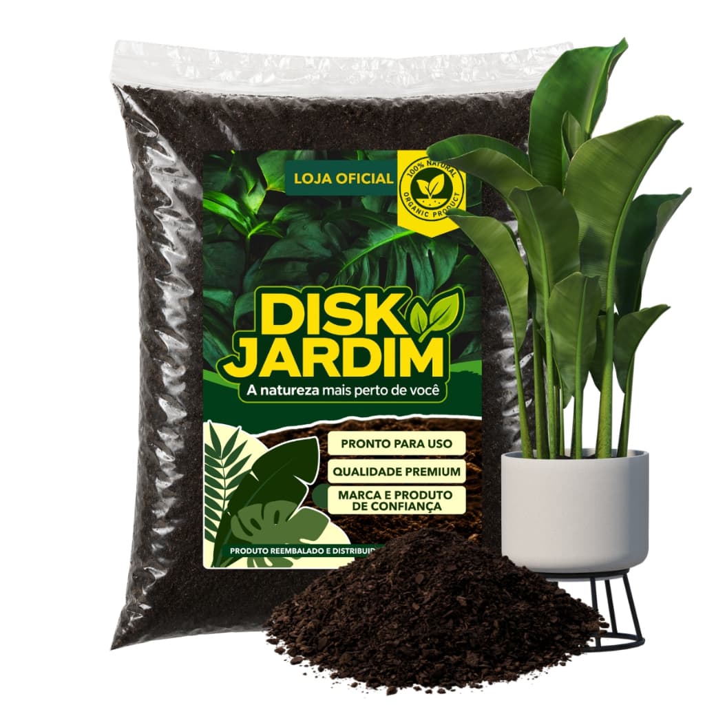 Terra Vegetal Adubada Substrato Orgânico Pronto uso em Vasos Plantas Disk Jardim 2kg/5kg/10kg/20kg