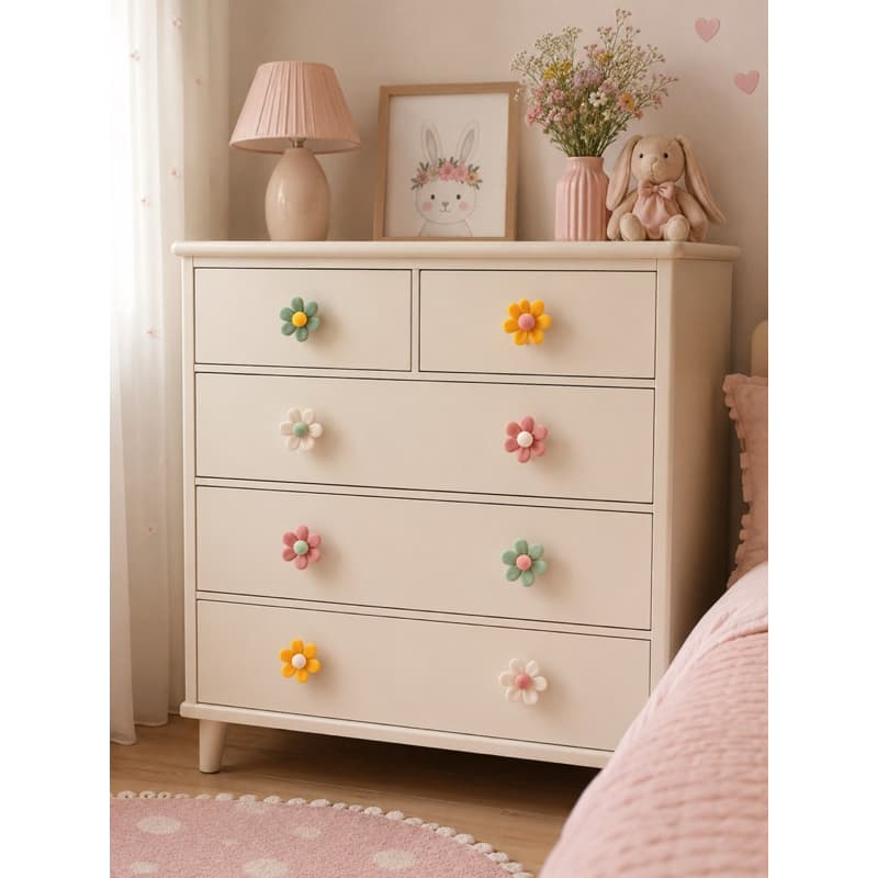 Puxador de Gaveta Flor Jardim Móveis Penteadeira Armário Guarda Roupa Infantil Bebê Menina