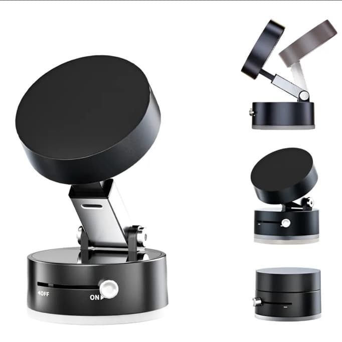 Suporte Celular Veicular Magnético para carro Dobrável 360° Portatil Dupla Face com Vácuo Ventosa