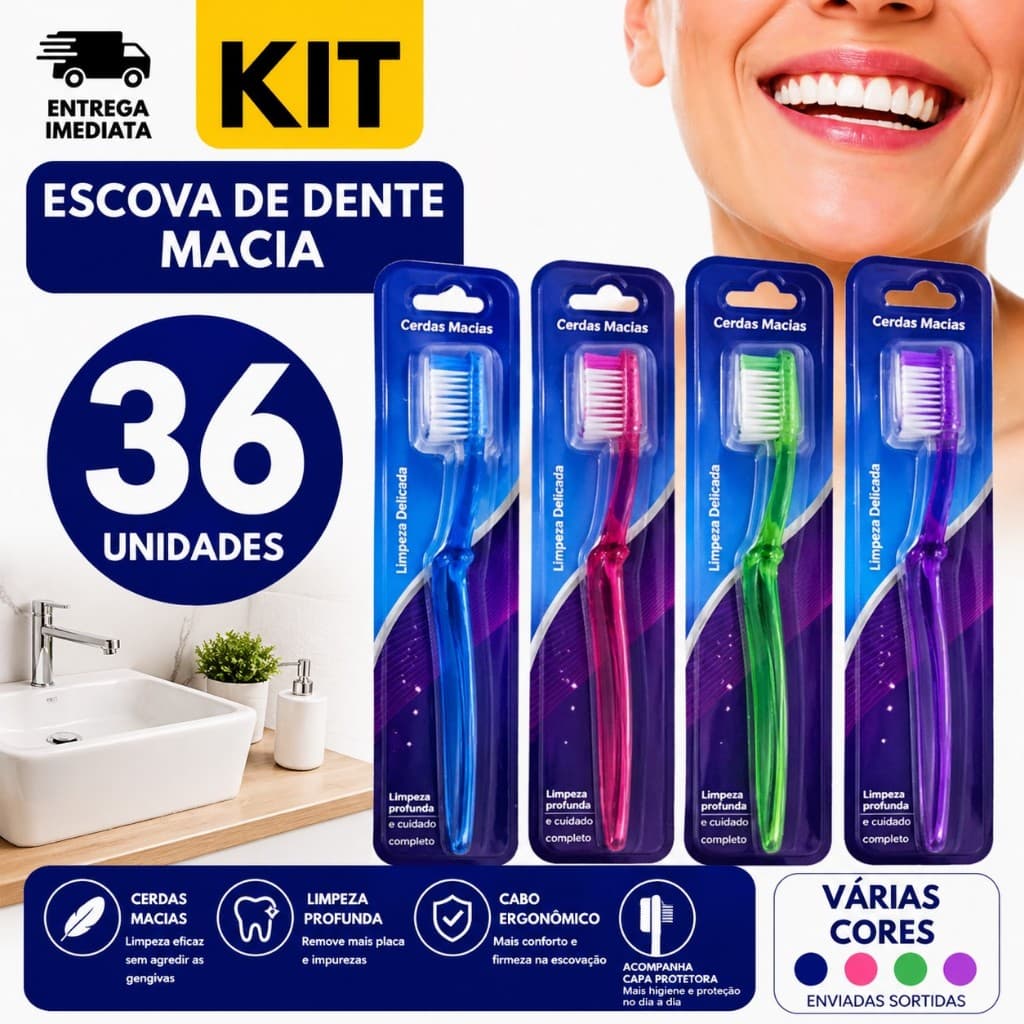 Kit Higiene Bucal Premium 36/24/12/6 UNIDADES