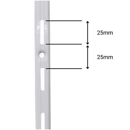 kit Prateleira 2 Trilhos Cremalheira Suporte para Trilhos 60cm Expositor para Loja Prateleira