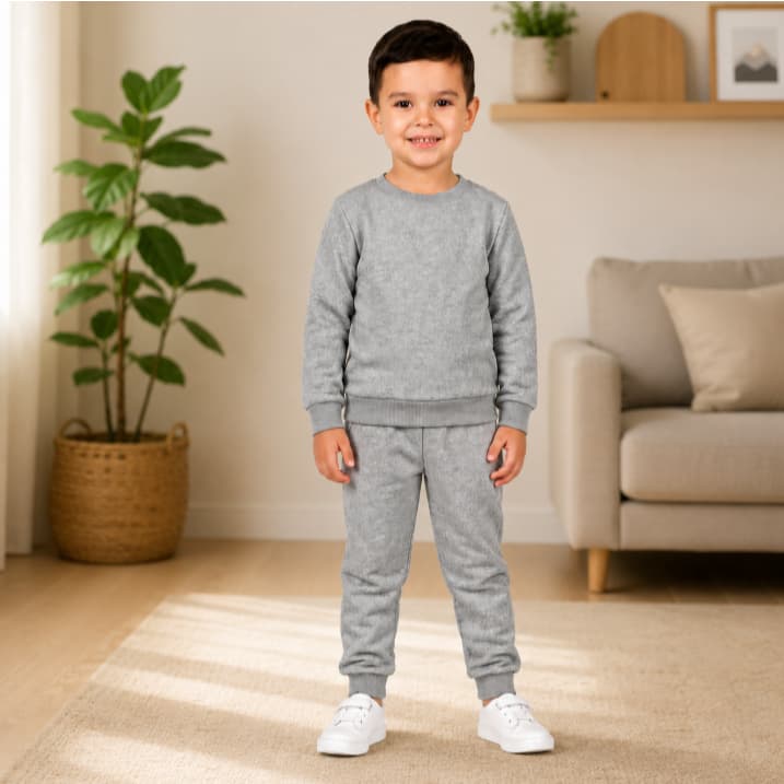 Conjunto Casaco Blusa Calça Moletom Flanelado Frio Menino Menina Inverno