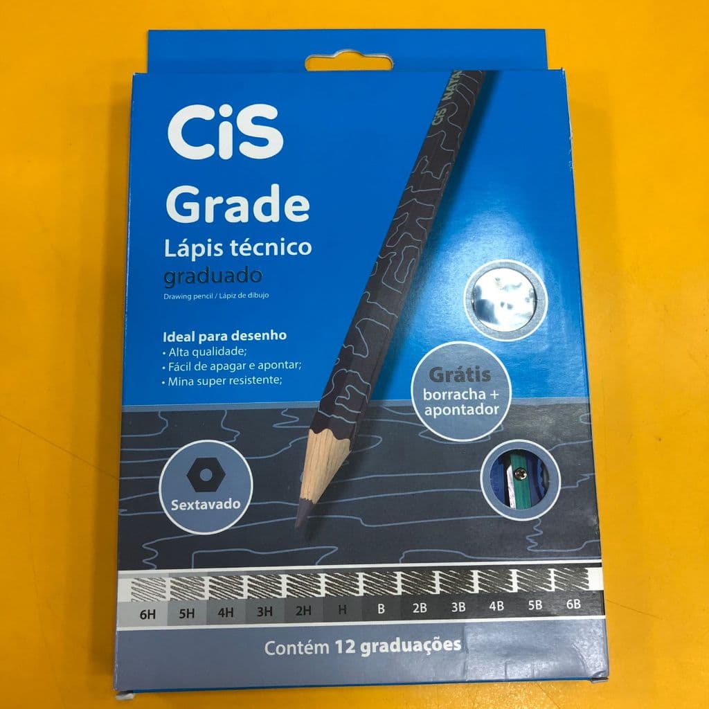 LAPIS PRETO GRADUADO CIS GRADE ESTOJO C/12