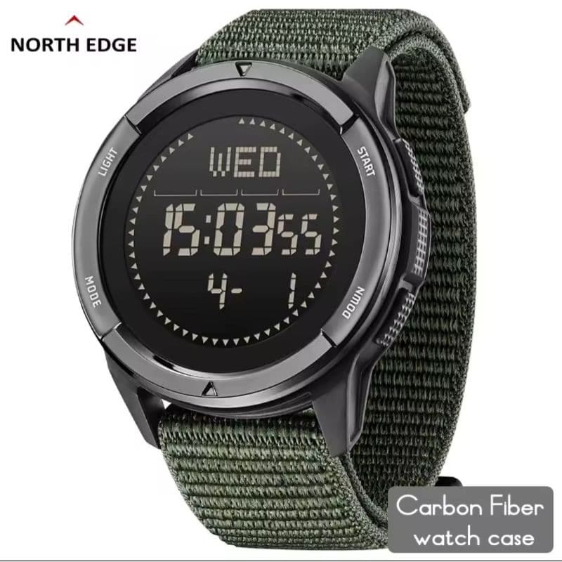 Relógio North Edge Alps Relógio Digital Esportivo - Prova D'água com Bússola e Pedômetro