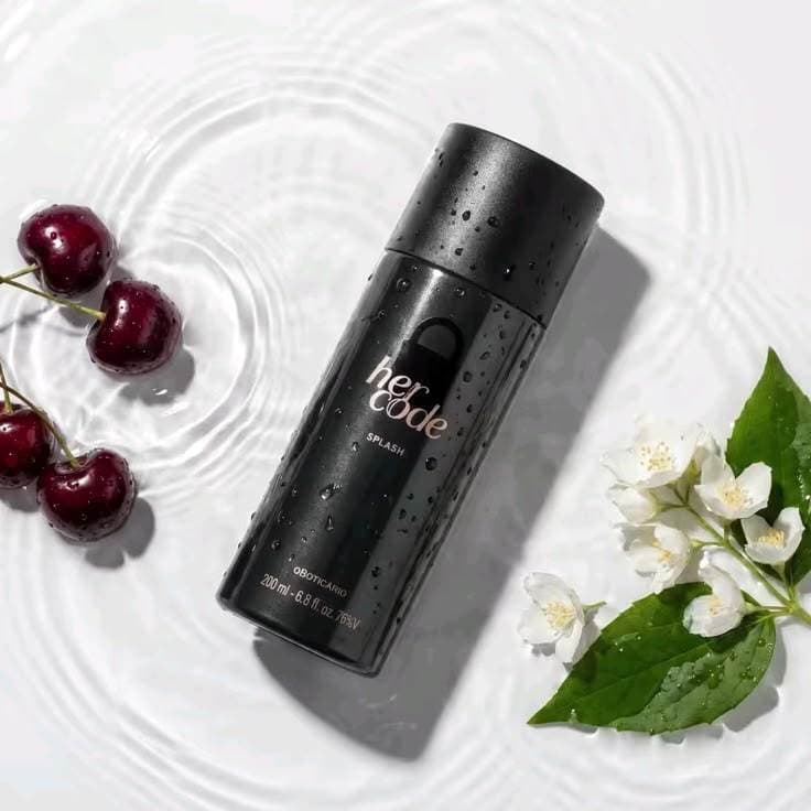 Her Code Body Splash 200ml - Fragrância Suave e Frescor Diário - Body Splash Her Code, 200ml Amadeirado Sensual