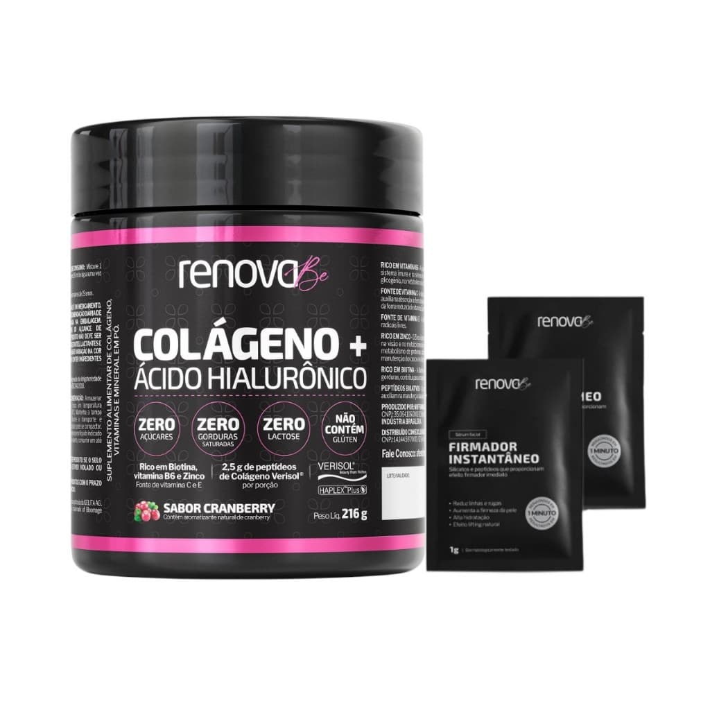 Kit Colágeno Verisol Renova Be 216g +  Sachês Sérum Firmador | Ácido Hialurônico e Biotina
