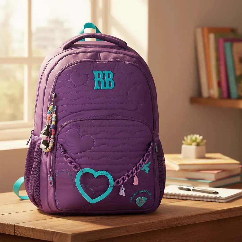 Mochila Costas Rebecca Bonbon Heart Beats Juvenil Resistente