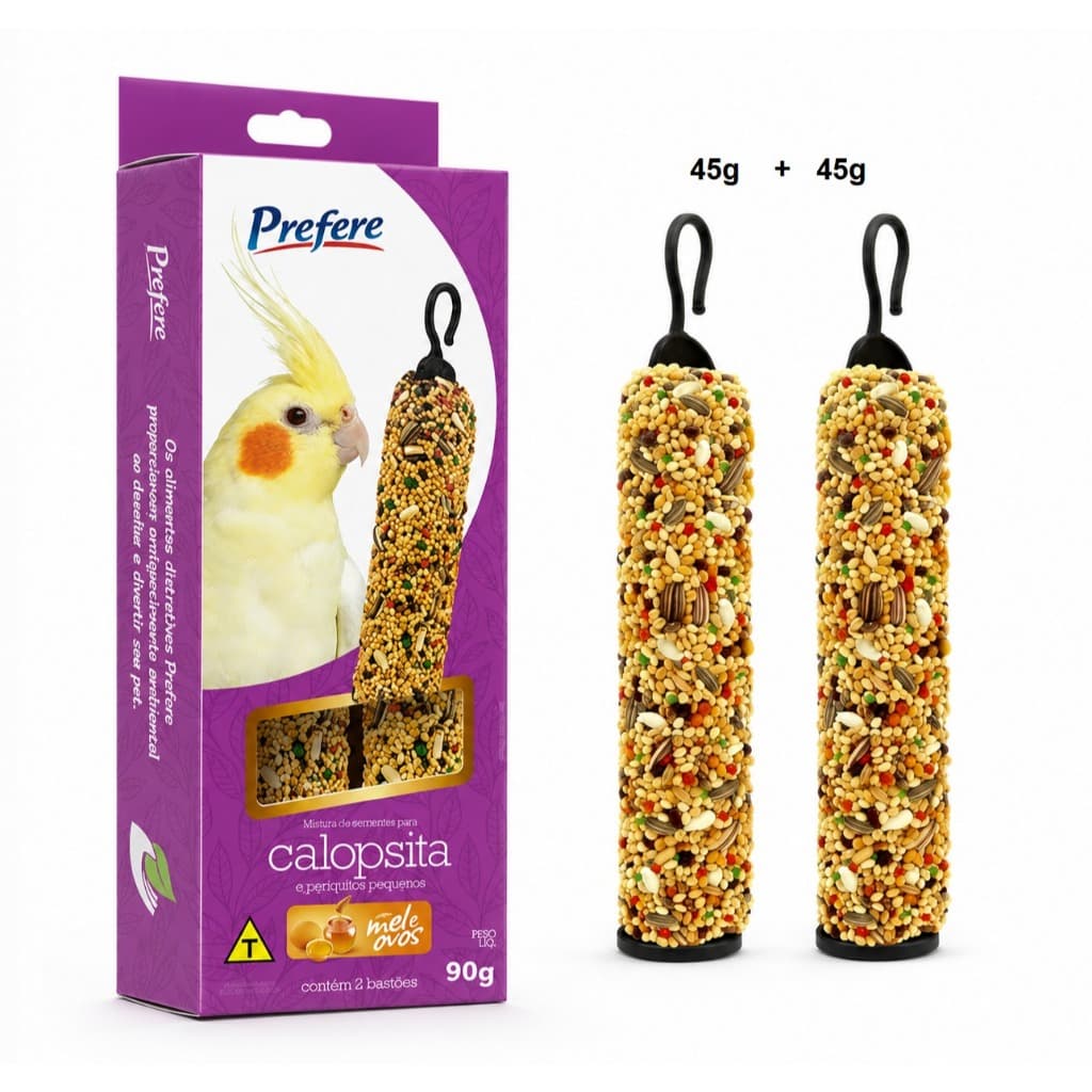 Bastão Prefere para Calopsita – Snack Natural, Nutritivo e Saboroso para Aves