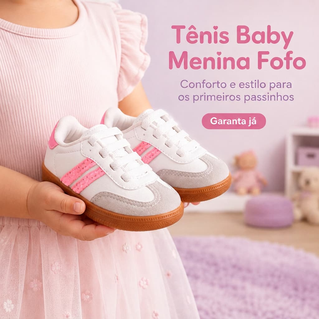 Tenis Menina Baby | Conforto e Estilo Fofo Para Cada Passo Da Sua Filha | GARANTA JÁ!
