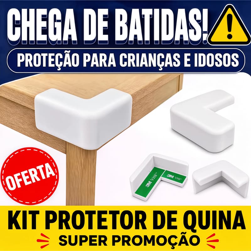 Protetor de Quina Adesivo Protege Bebês Crianças Idosos Mesa Cantos Pontas