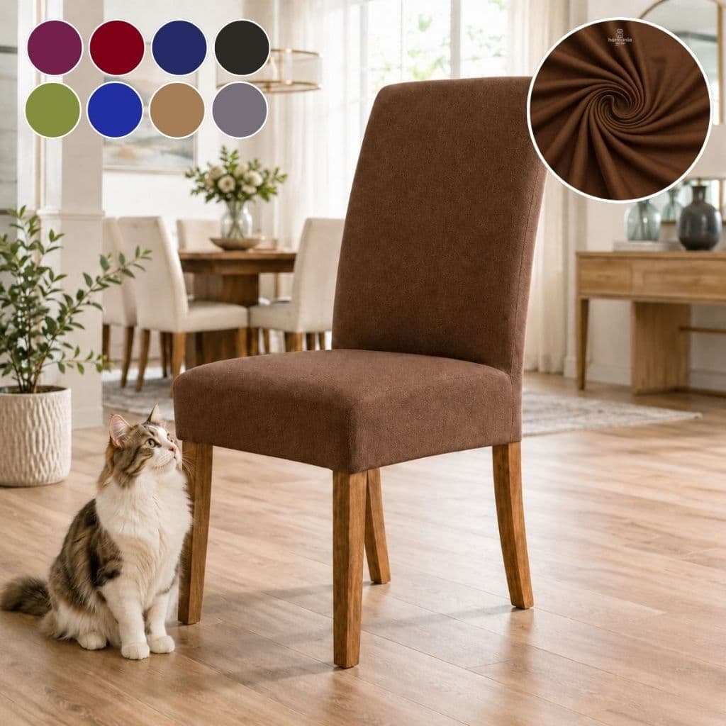 Kit 4 Capas de Cadeira Malha Gel Elástica para Mesa de Jantar com Elástico Ajustável Várias Cores