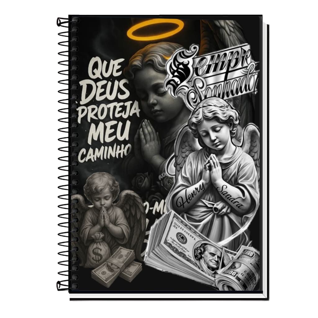 Caderno Personalizado Frases Motivacionais  – Capa Dura Universitário Escolar, 01 ate 20 materias