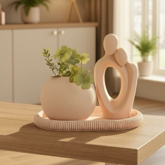 Kit Romance moderno 3 Peças, Ideal para decoração de Sala, Quarto, Banheiro e Escritório