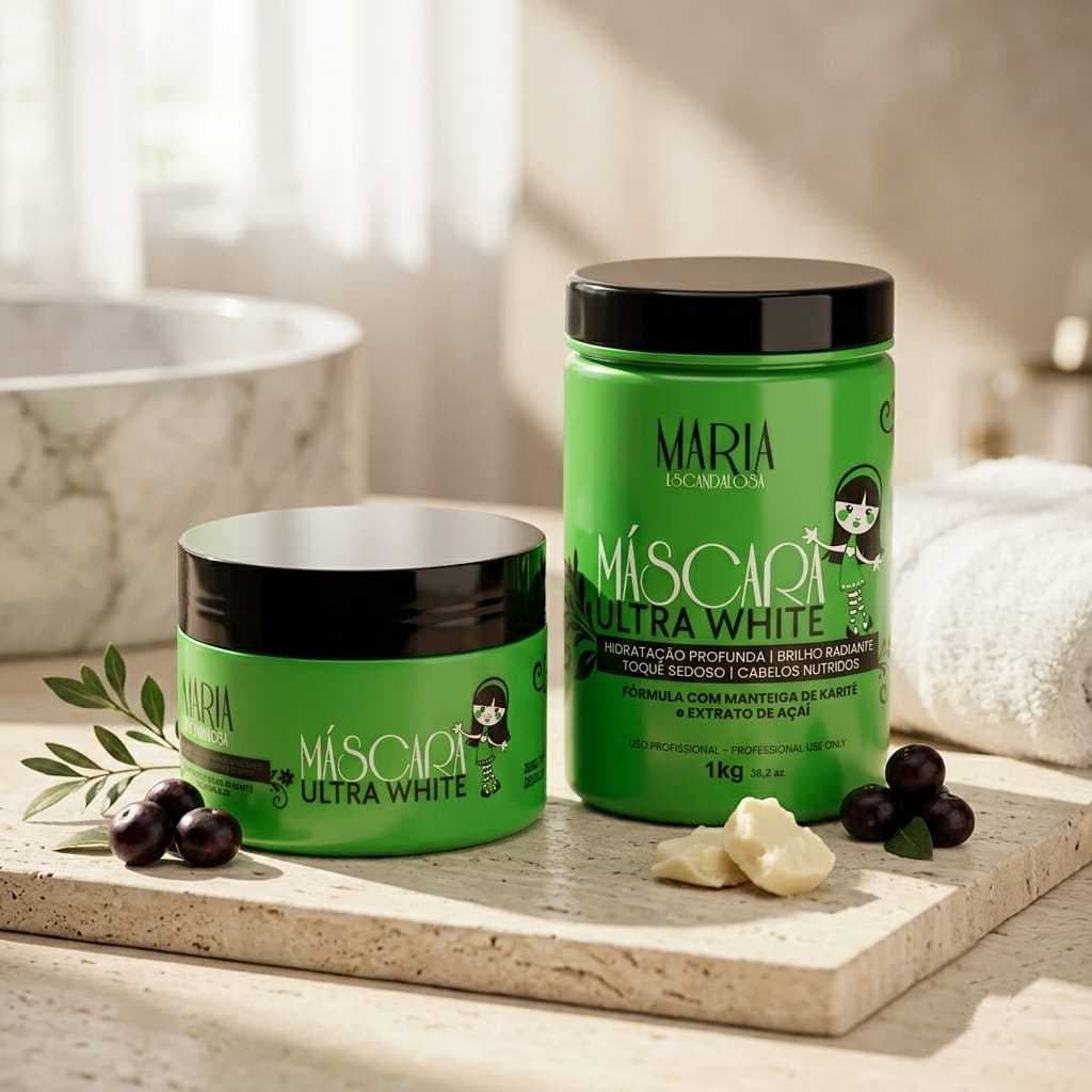Máscara Ultra White 0% Formol Bonequinha - Tratamento Capilar B-Tox 250g ou 1kg