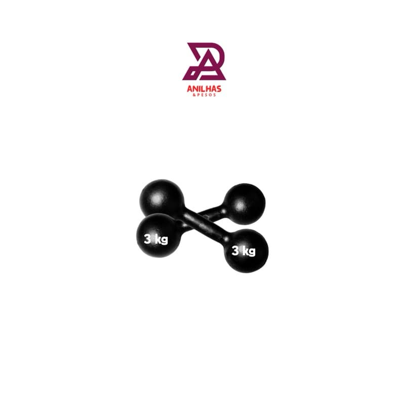 Par de Halter bola pintado 4 kgs musculação
