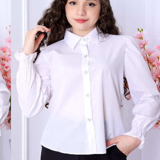 Camisa Casual Infantil Juvenil  Manga Longa Princesa tecido Tricoline 100% poliéster