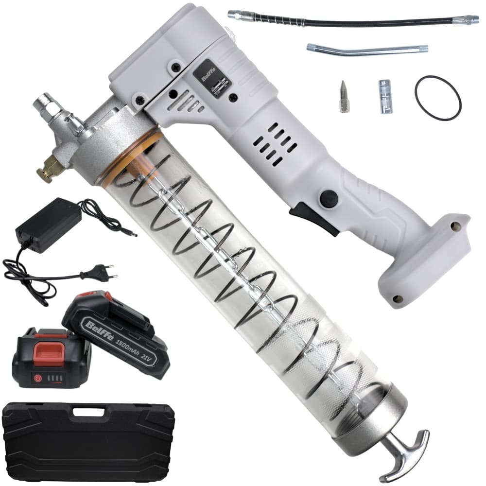 Engraxadeira a Bateria Com 2 Baterias 21V Profissional 1500mAh Belffe + Carregador + Acessórios