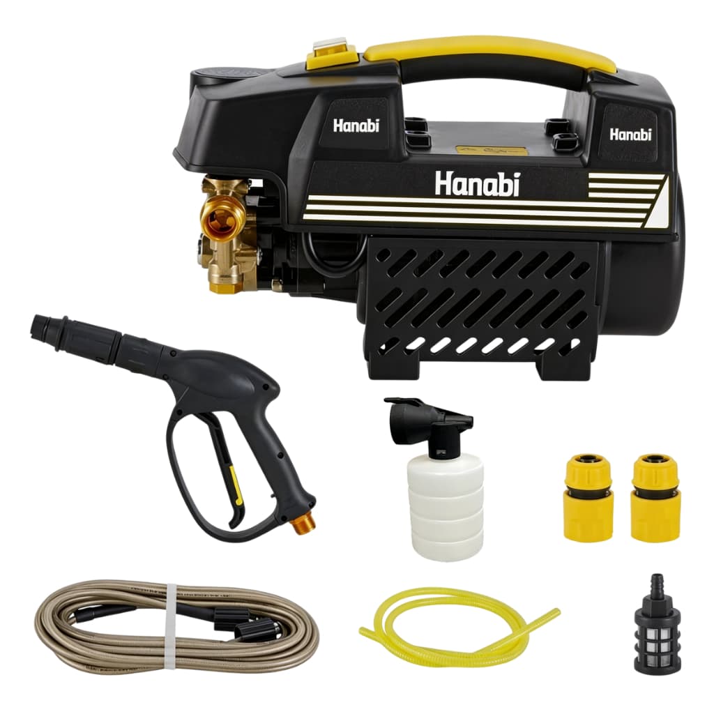 【Hanabi】Lavadora De Alta Pressão Hanabi 1500w Portátil Cor Preto Frequência 60hz